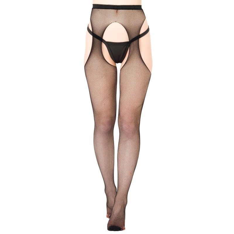 Collants Fishnet Suspender Noirs