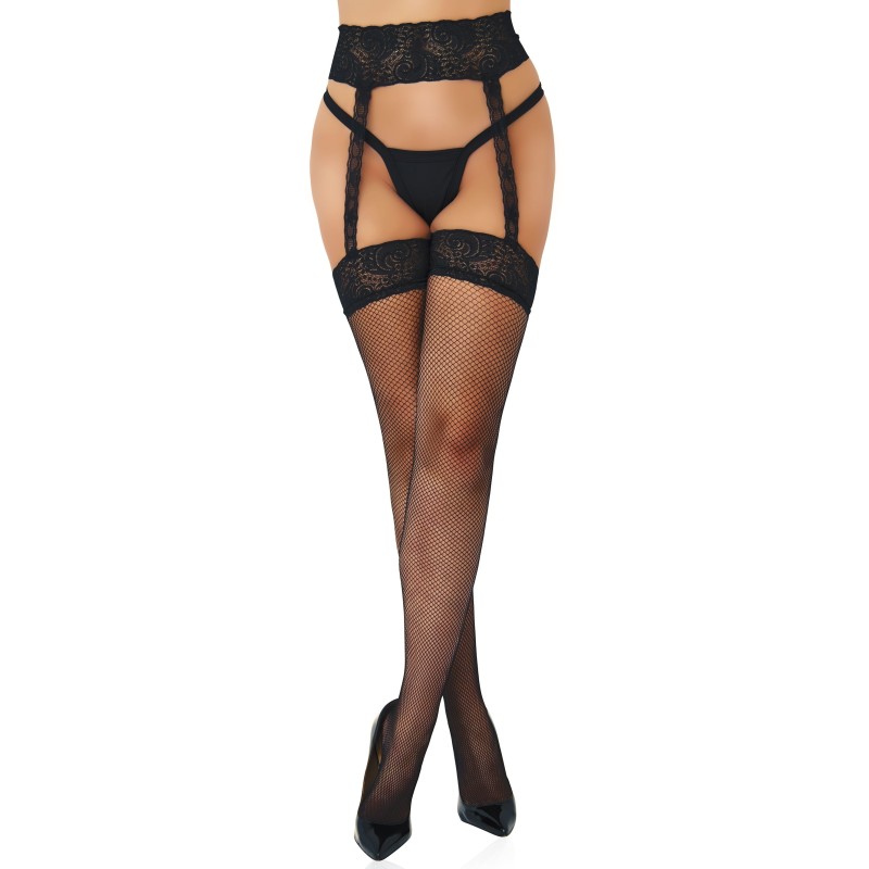 Collants Fishnet Garterbelt Noirs Collants Fishnet Garterbelt Noirs