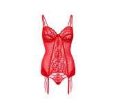 Bustier Porte-Jarretelles Lace Cami Rouge