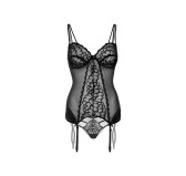 Bustier Porte-Jarretelles Lace Cami Noir