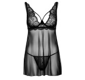 Nuisette + String Underwire Sheer Noir