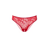 String avec ouverture intime Crotch Hip Rouge