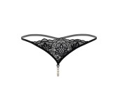 String avec perles Pearl Noir