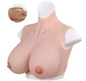 Buste Seins réalistes Silicone Col haut Bonnet 90B