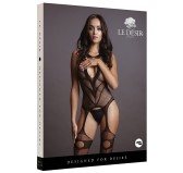 Combi sexy Suspender Noir pour AVAQUEEN