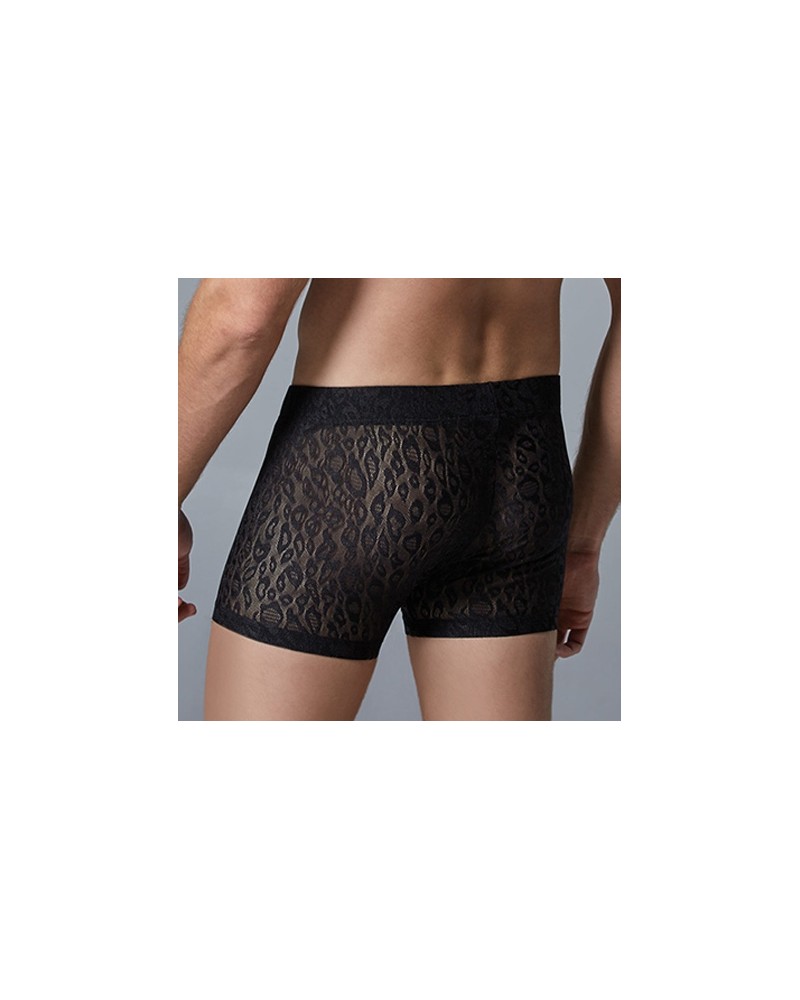 Boxer Dentelle LEOPARD Allure Noir