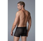 Boxer Dentelle LEOPARD Allure Noir