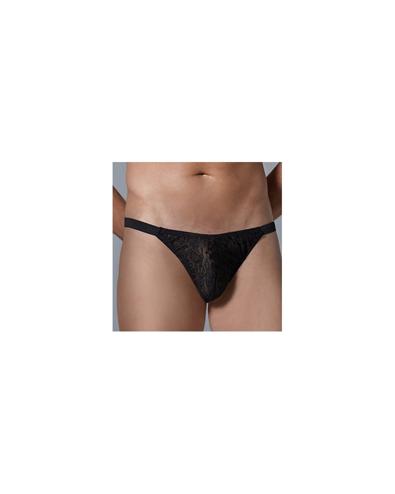 String Dentelle Leopard Allure Noir