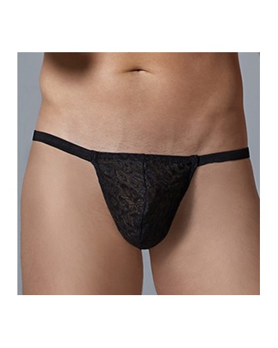 G-string Dentelle Leopard Allure Noir