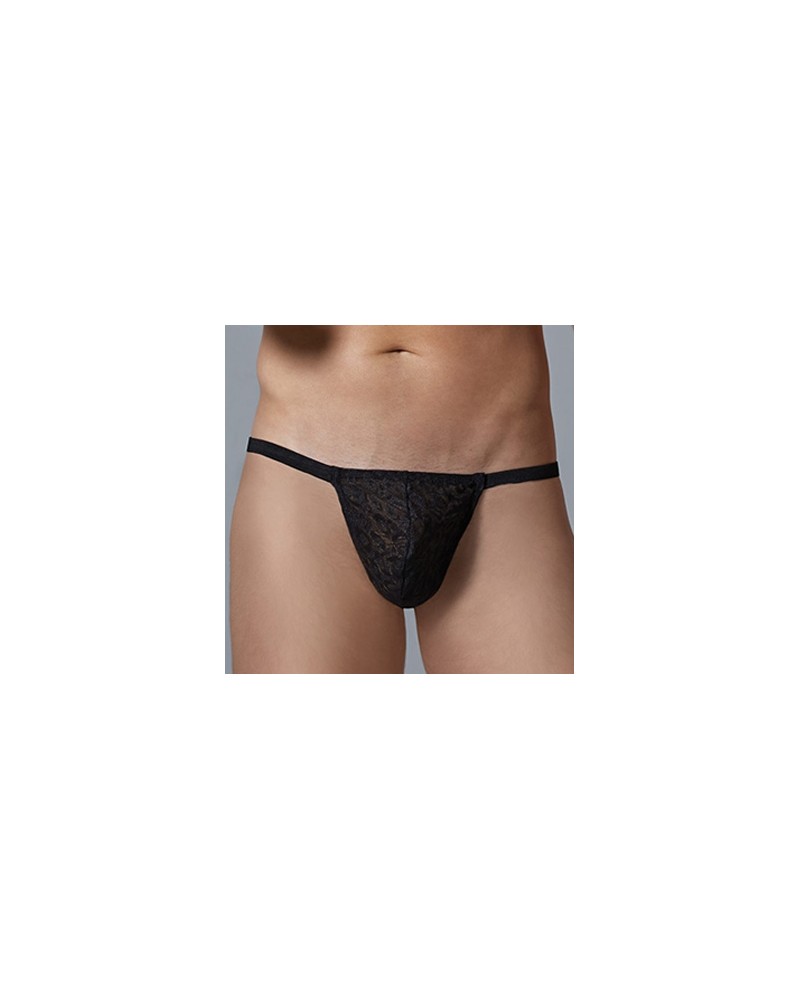 G-string Dentelle Leopard Allure Noir