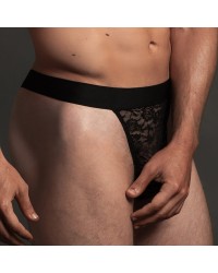 String Dentelle Leopard Allure Noir