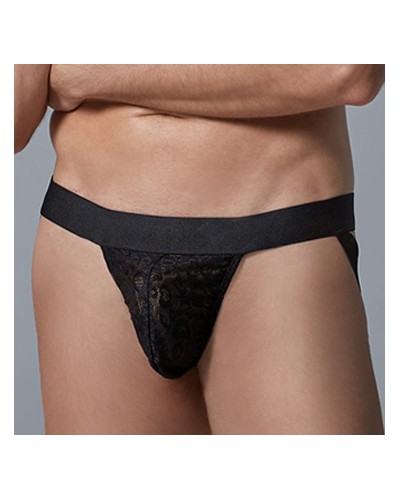 Jockstrap Dentelle Leopard Allure Noir