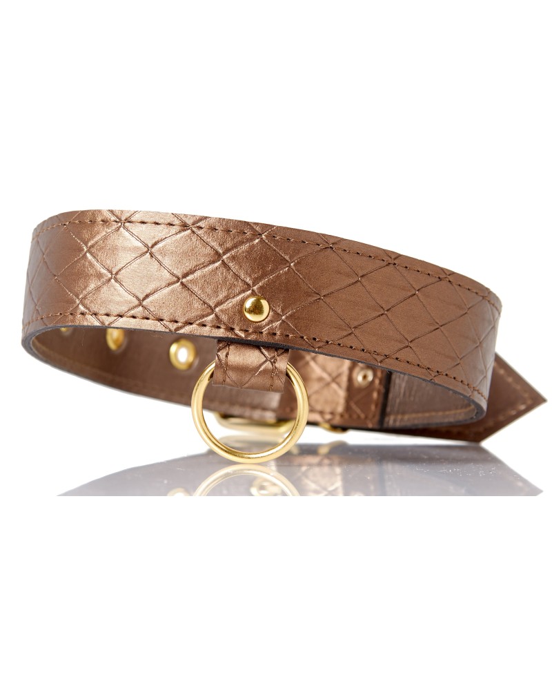Collier et laisse Darling Pet Bronze 1m Collier et laisse Darling Pet Bronze 1m