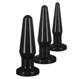 Lot de 3 plugs Best Butt Noirs