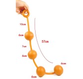 Boules anales en silicone Ass Orange 50 x 5.5cm Boules anales en silicone Ass Orange 50 x 5.5cm