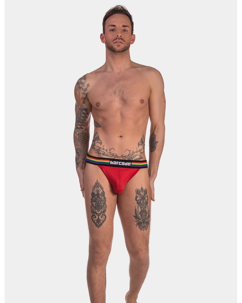 Jockstrap Barcode Pride rouge