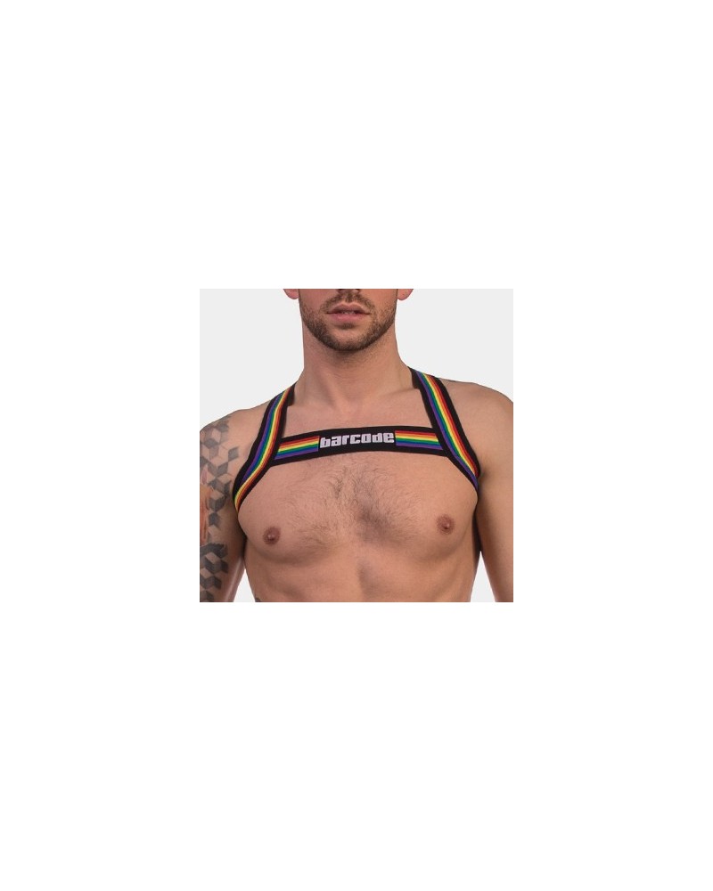 Harnais élastique Barcode pride Noir Harnais élastique Barcode pride Noir