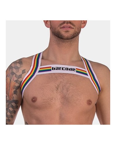 Harnais élastique Barcode Pride Blanc