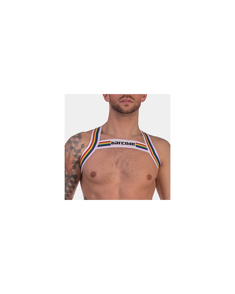 Harnais élastique Barcode Pride Blanc