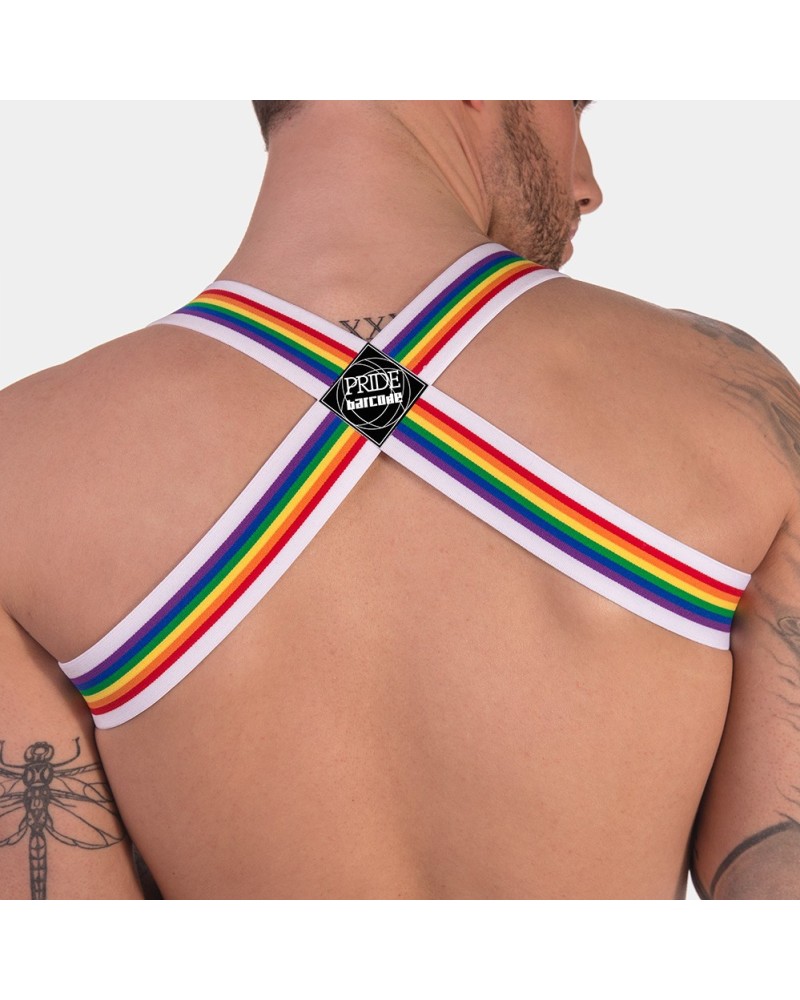 Harnais élastique Barcode Pride Blanc