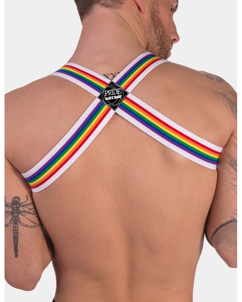 Harnais élastique Barcode Pride Blanc