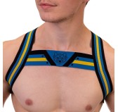 Harnais élastique MARTIN Noir-Bleu-Jaune