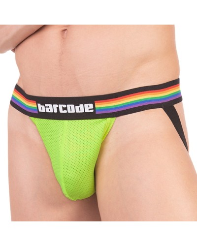 Jockstrap Barcode PRIDE Jaune Fluo