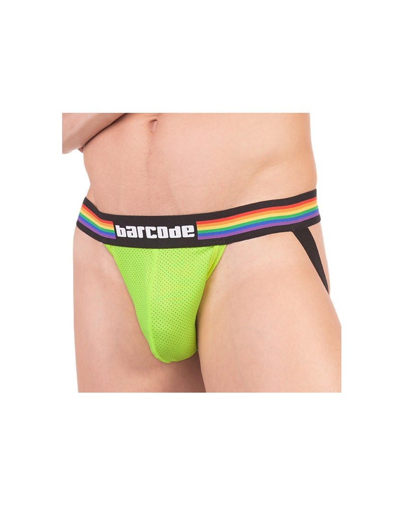 Jockstrap Barcode PRIDE Jaune Fluo