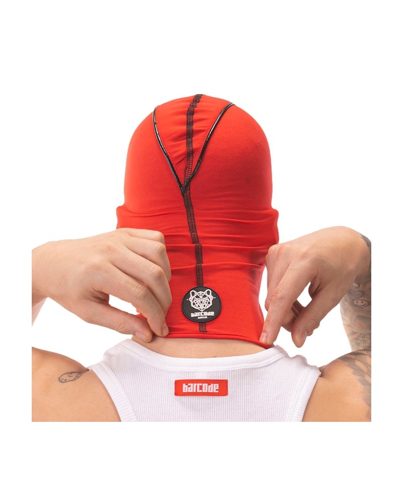 Cagoule Fetish Bok Noir-Rouge