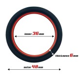 Cockring silicone Beast Rings 36mm Noir-Rouge