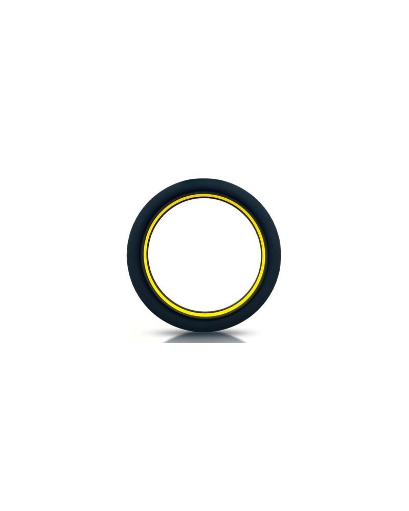 Cockring silicone Beast Ring 36mm Noir-Jaune