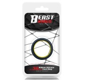 Cockring silicone Beast Ring 36mm Noir-Jaune