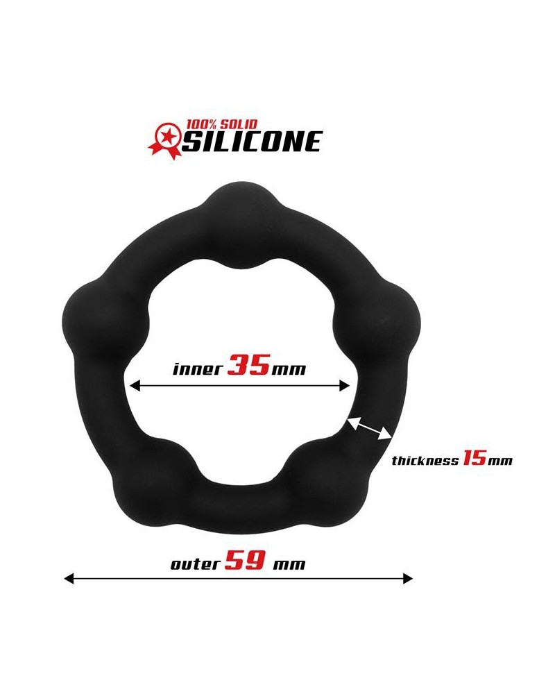 Cockring silicone Wake Up 35mm Noir