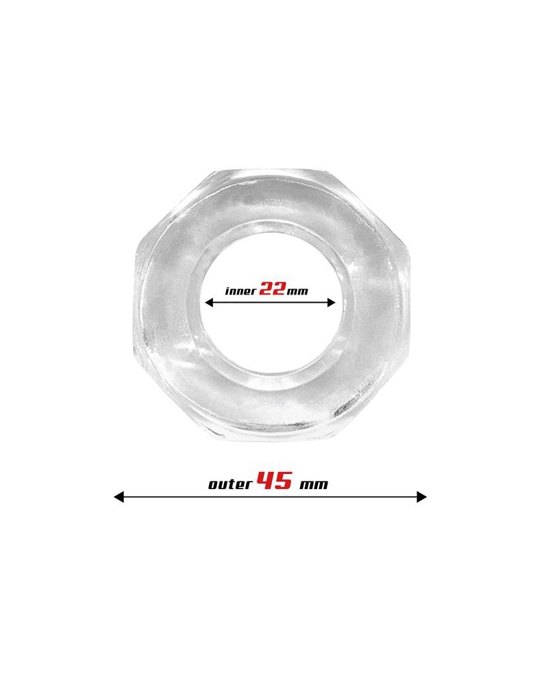 Cockring souple Polygon Transparent
