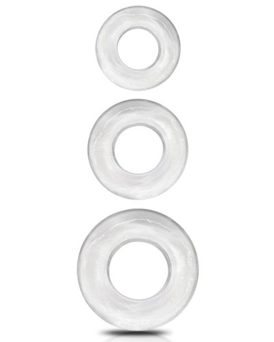 Lot de 3 cockrings souples Beast Rings Transparents