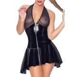 Robe Vinyl Dress Net Noire