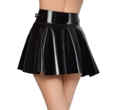 Jupe Vinyl Skirt Noire