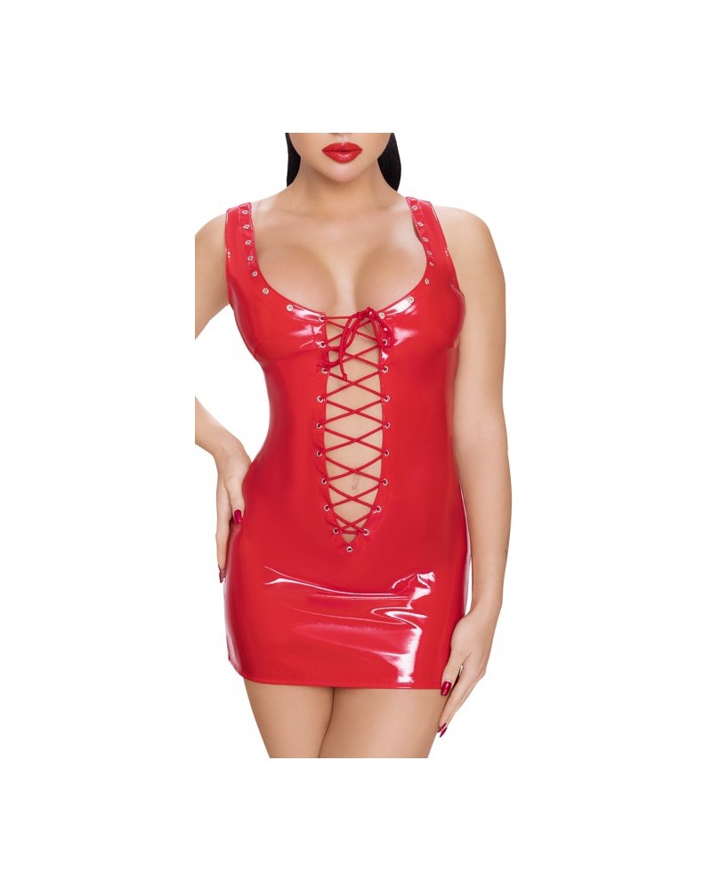 Robe Vinyl Dress Rope Rouge