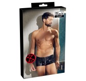 Boxer BIKER Effet Vinyle Noir