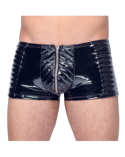 Boxer Vinyl Biker Noir