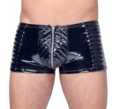 Boxer Vinyl Biker Noir