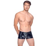 Boxer Vinyl Biker Noir