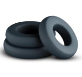 Lot de 3 Cockrings Hefty Boners Gris