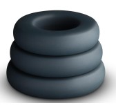 Lot de 3 Cockrings Hefty Boners Gris