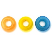 Lot de 3 Cockrings colorés D-Ring Glow