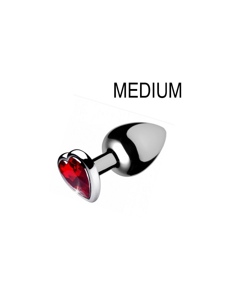 Plug bijou Heart Gem Rouge 7 x 3.4 cm