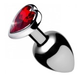 Plug bijou Heart Gem Rouge 7 x 3.4 cm Plug bijou Heart Gem Rouge 7 x 3.4 cm