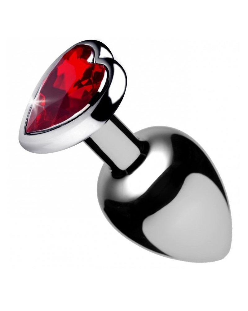 Plug bijou Heart Gem Rouge 8 x 4 cm