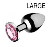 Plug bijou Gem Rose 8 x 4 cm