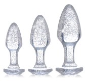 Lot de 3 plugs Scintilly Transparent Lot de 3 plugs Scintilly Transparent